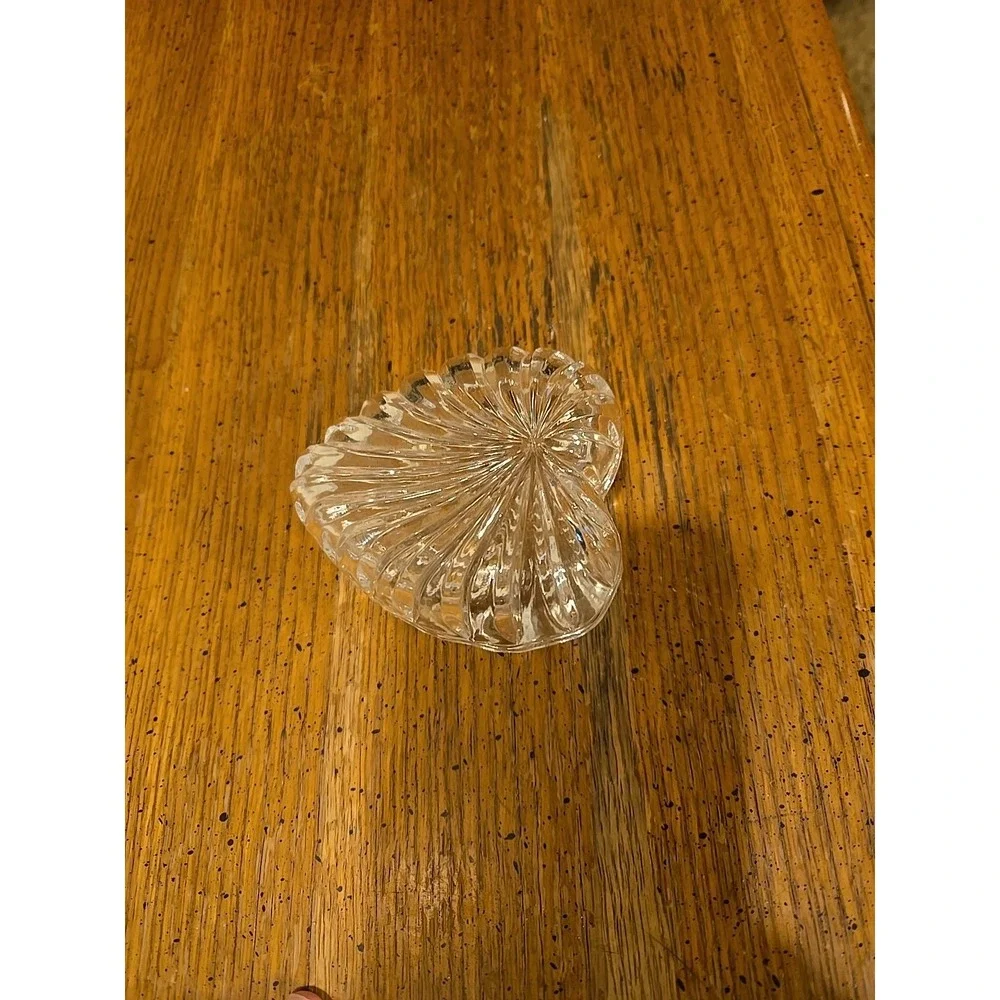Vintage Heart-Shaped 24% Lead‎ Crystal Jewelry/ Trinket Box - 2 Piece